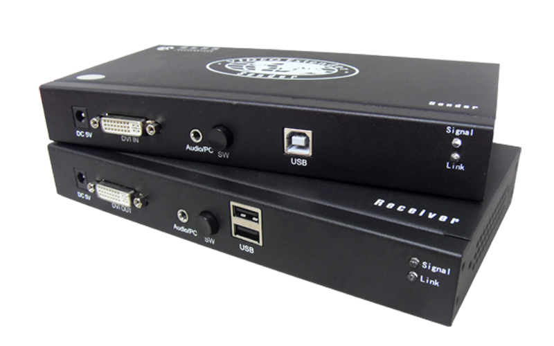 UKDMA-200D(USB鍵盤鼠標&DVI&音頻/遠程開關機&IR延長200米)