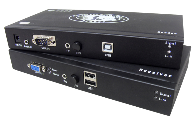 UKVMA-200D(USB鍵盤鼠標+VGA+音頻+遠程開關(guān)機延長200米)