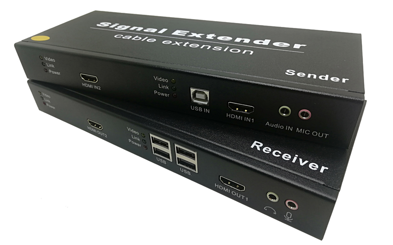 IPHE2-120U(A) （雙屏HDMI+雙向音頻+USB2.0 KVM延長(zhǎng)150米）