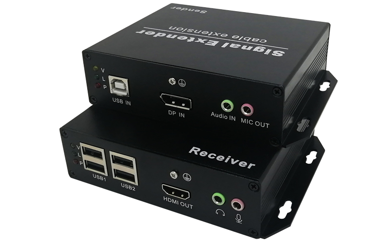 IPDH-120UAS(DP轉(zhuǎn)HDMI+USB2.0+雙向音頻+雙向RS232+紅外)高速延長(zhǎng)器