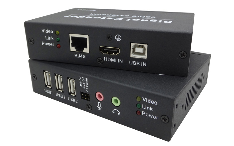 HDB-100HU4-A(HDMI+USB2.0+AUDIO+MIC+開(kāi)關(guān)機(jī)延長(zhǎng)100米)